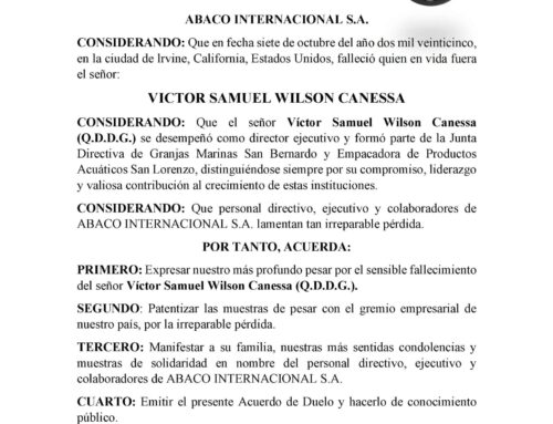 Acuerdo de Duelo Victor Samuel Wilson Canessa – Granjas Marinas San Bernando