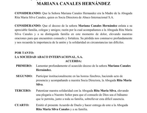 Acuerdo de duelo Mariana Canales Hernández