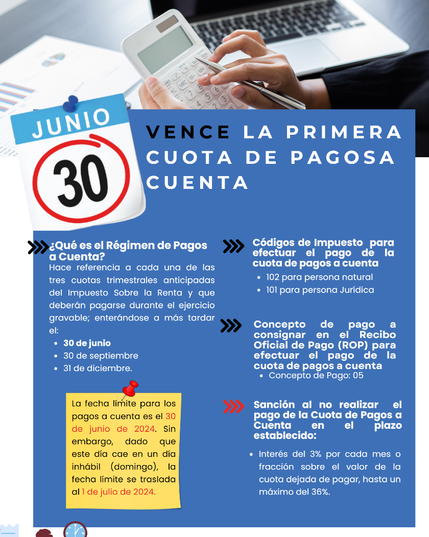 TAXALERTS2s Tax Alert de ABACO Internacional sobre vencimiento de la primera cuota de pagos a cuenta
